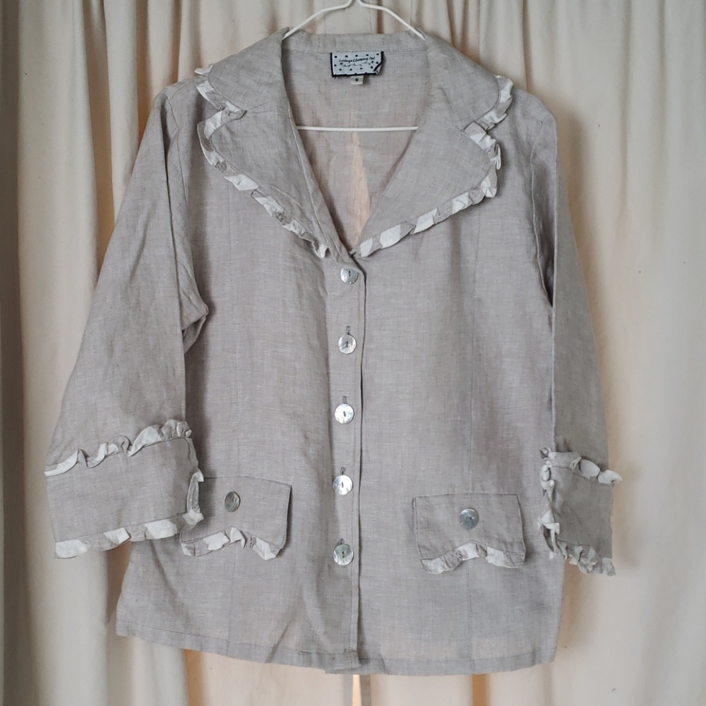 Cottage clothing loose fitting jacket